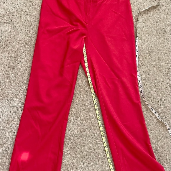 MOD DALTON Made In Italy Women’s Xmas Red Wide Leg w/Belt Loops Pants-Size L/XL - Picture 7 of 7